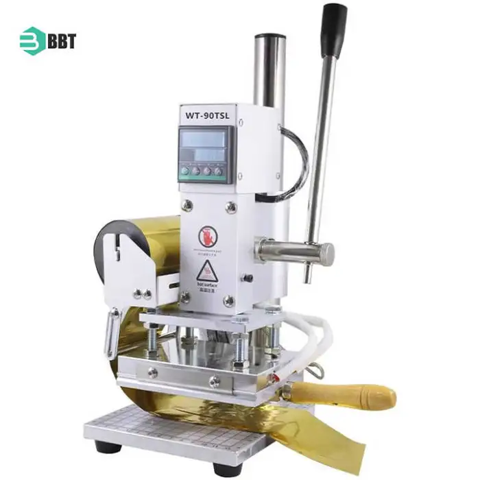 Small Manual  Stamping Machine Multi-Function Logo Leather  Stamping Embossing Machine Copper Mold  Press