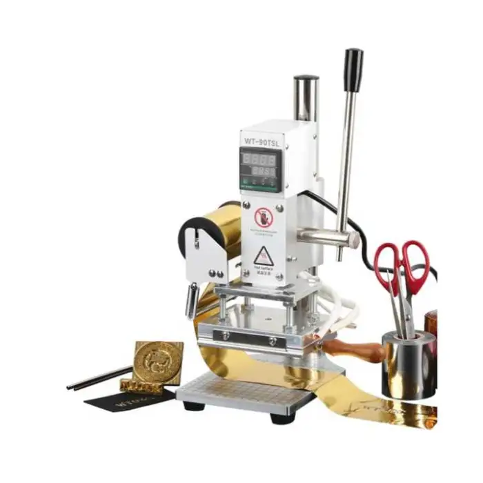 Digital  Foil Stamping Machine Gold Silver Foil Manual Digital Leather Logo Embossed Gold Stamping Printing Machine