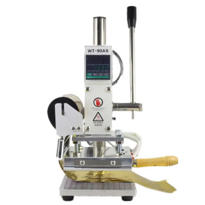 Dual-use Paper Leather Wood Plastic Custom logo Multi Functional Manual  Stamping Gold Foil Machine  for Embossing