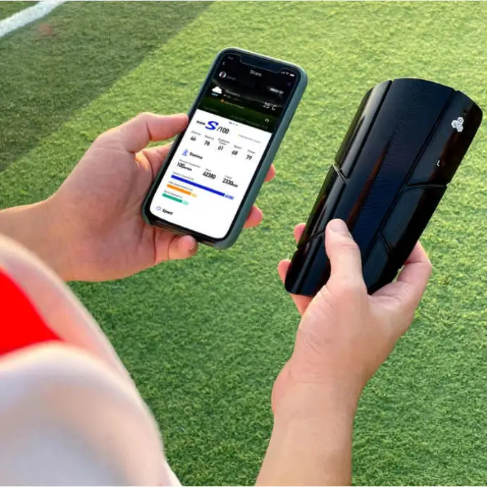 Smart Soccer Shin Guards Football Speed Training Equipment with AI Data Tracking