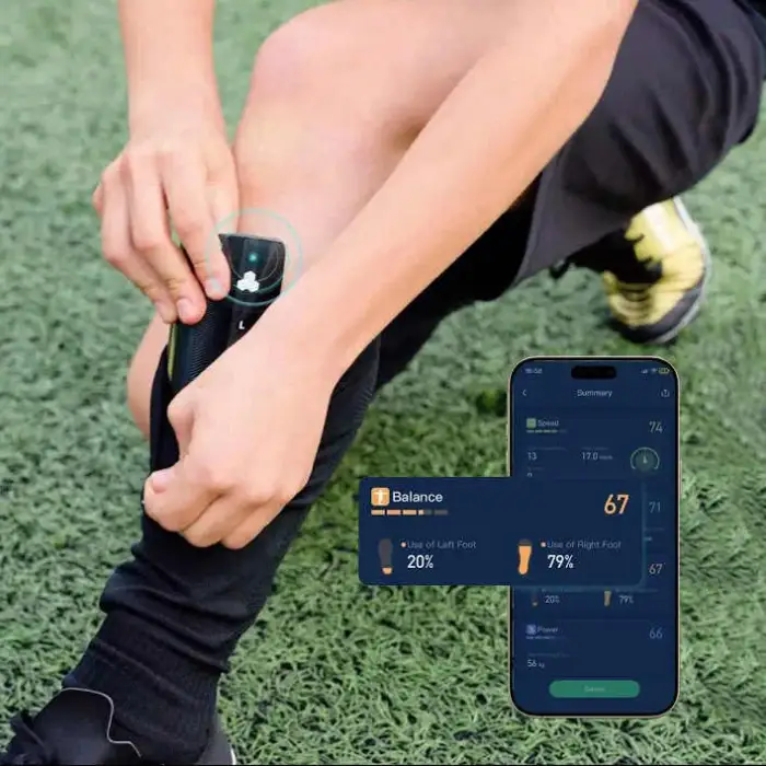 Smart Soccer Shin Guards Football Speed Training Equipment with AI Data Tracking