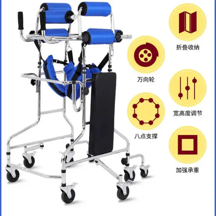 Rehabilitation Equipment Electric Tilt Stand up Training Walker Lower Limb Physiotherapy for Elderly Hemiplegia With Handbrake