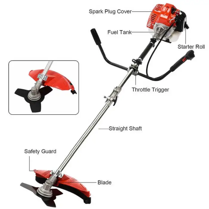 31Cc Gasoline Petrol Mower with Durable Brush Cutter Self-Propelled String Trimmer for Lawn Features Mulch and Grass Box