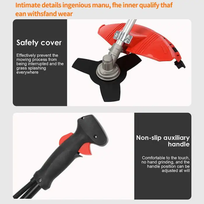 31Cc Gasoline Petrol Mower with Durable Brush Cutter Self-Propelled String Trimmer for Lawn Features Mulch and Grass Box