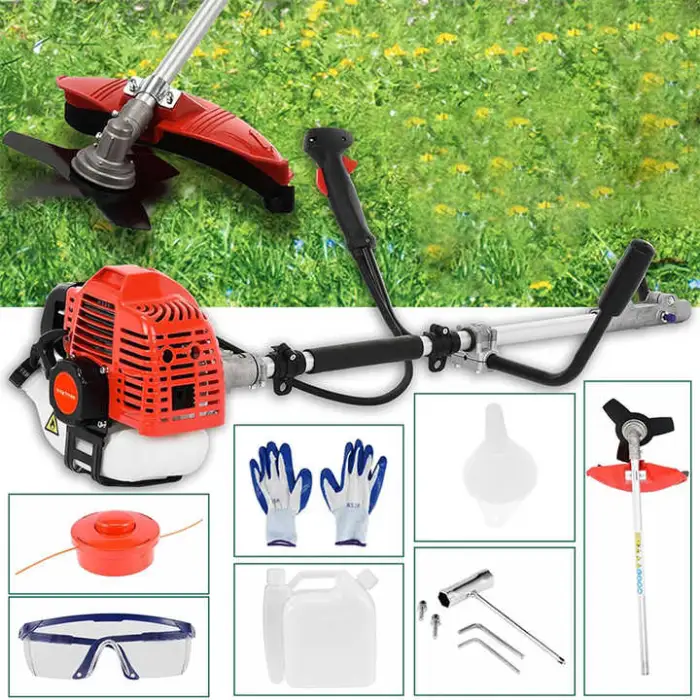 31Cc Gasoline Petrol Mower with Durable Brush Cutter Self-Propelled String Trimmer for Lawn Features Mulch and Grass Box