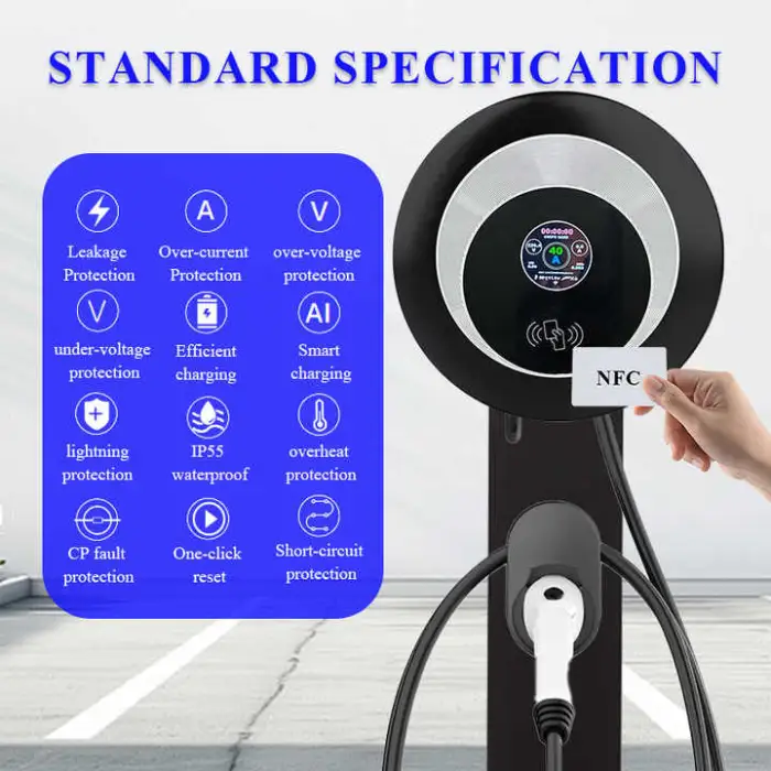 Prepaid Ev Car Charging 22Kw-Ev-Charger Commercial Electric Car Charger Station