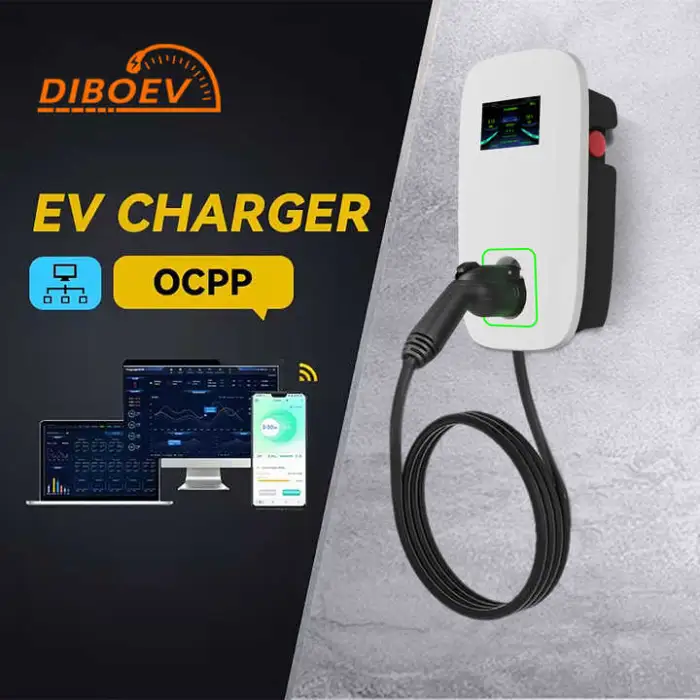 DIBOEV Type1 Type2 GB/T 7-22KW EV Charging Station Wallbox 1/3 Phase Level3 32A OCPP APP 4G AC Electric Car Charger EV Charger
