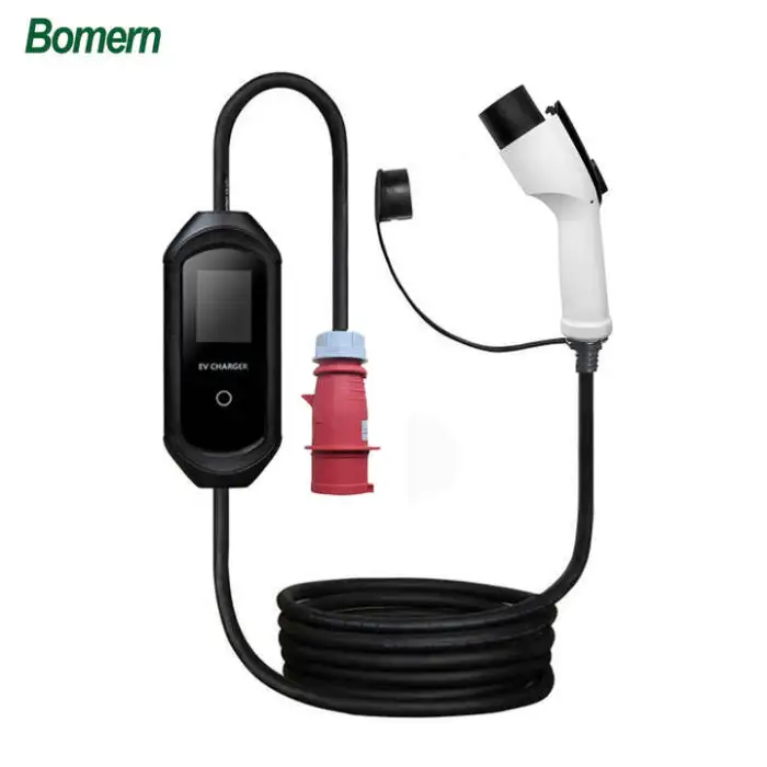 Type 2/GBT 16A 11kw Portable Ev Charger with 5 Meters Cable Adjustable Electric Car Charger