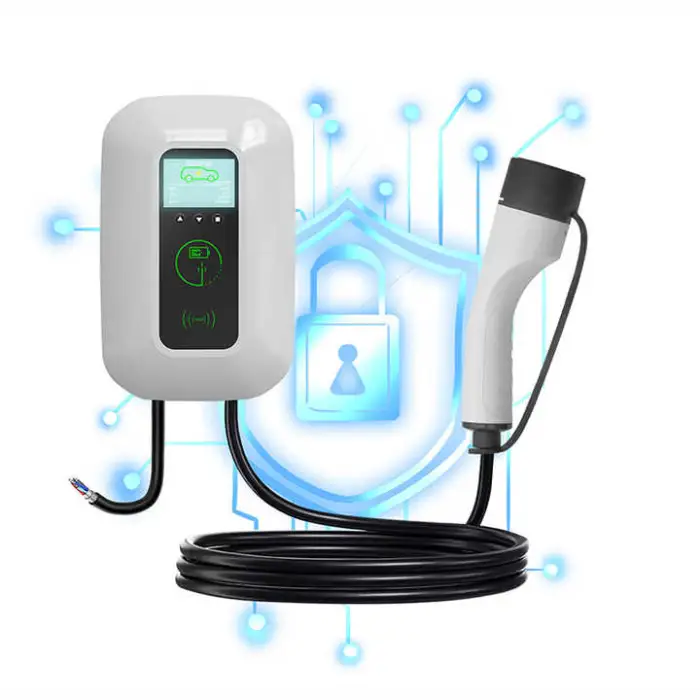 Fast Level 2 Electric Car Charger with 5m Cable Electric Car Charging Station 7kW Type 2 16A