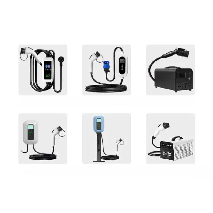 Fast Level 2 Electric Car Charger with 5m Cable Electric Car Charging Station 7kW Type 2 16A