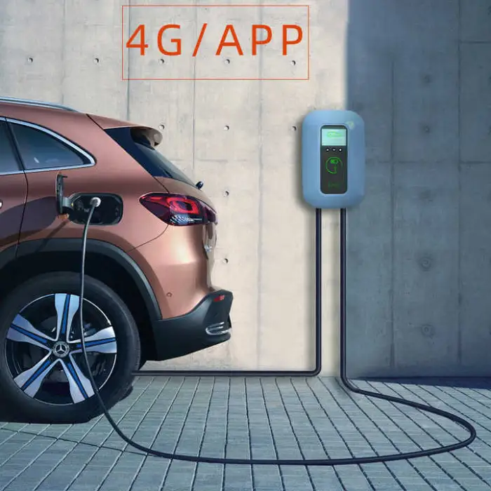 Fast Level 2 Electric Car Charger with 5m Cable Electric Car Charging Station 7kW Type 2 16A
