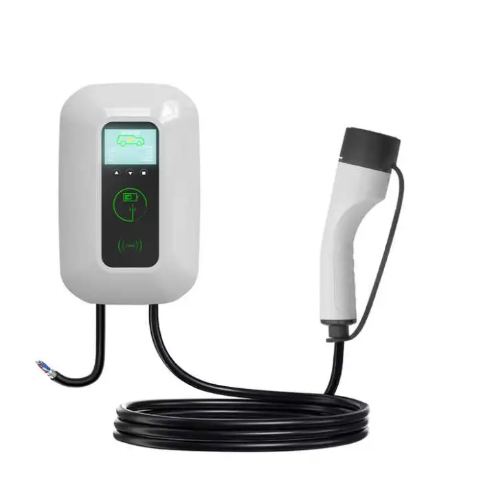 Fast Level 2 Electric Car Charger with 5m Cable Electric Car Charging Station 7kW Type 2 16A