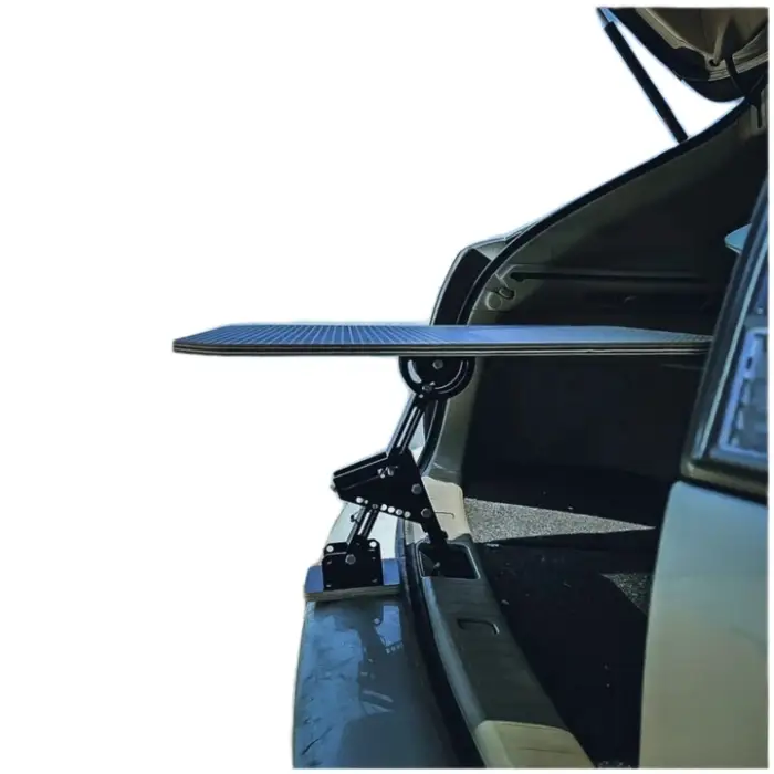 Aluminum Universal Portable Vehicles Car Rear Laptop Table Food Tray for Travel Touring