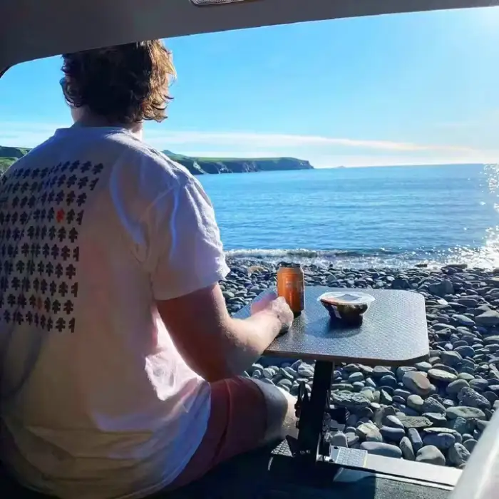 Aluminum Universal Portable Vehicles Car Rear Laptop Table Food Tray for Travel Touring