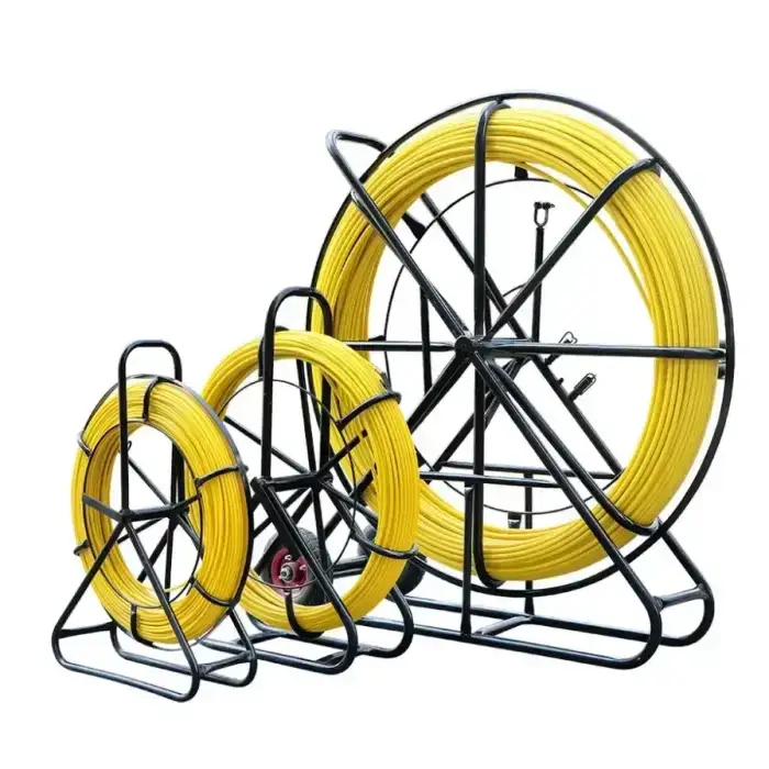 9mm x150m Fiberglass Duct Rod Fibra Optical Cable Pulling Machine Fiber Optic Cable Puller Duct Rodder