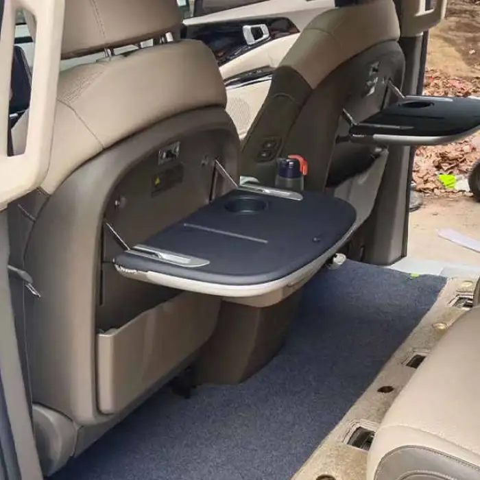 KIA Carnival Luxury Business Car Seat Rear Upgraded Foldable Table Panel Modified Office Desk Wireless Charging Simple Interior