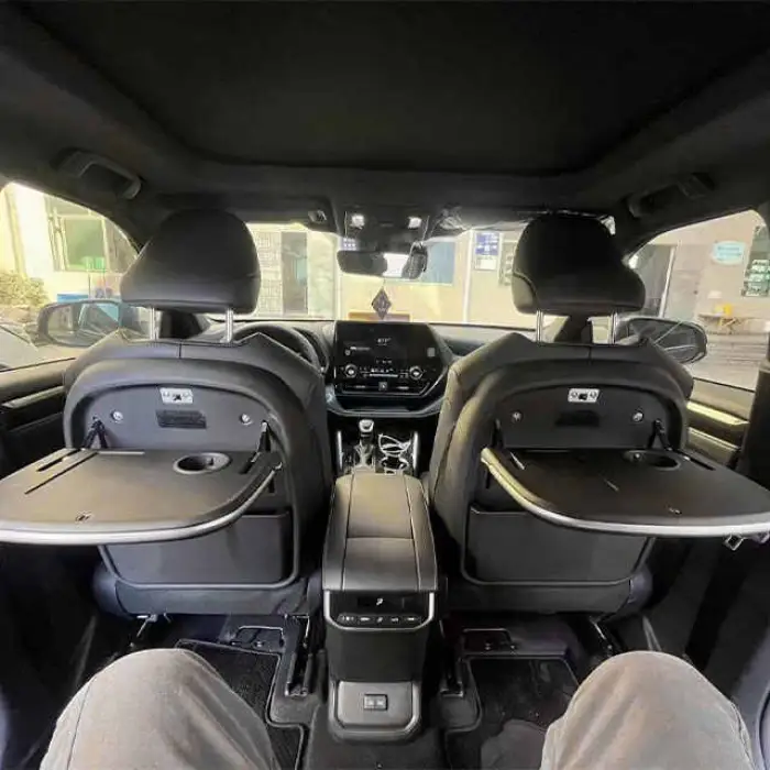 KIA Carnival Luxury Business Car Seat Rear Upgraded Foldable Table Panel Modified Office Desk Wireless Charging Simple Interior