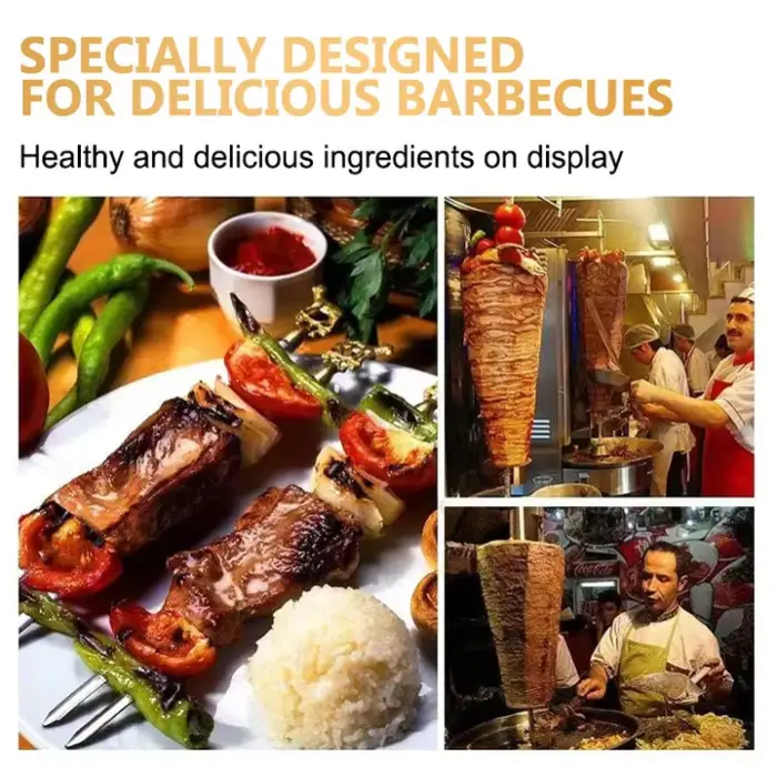 Commercial Chicken Kebab Machine Vertical Kebab Grill Electric Kebab Skewer Machine Grill Meat Shawarma Machine