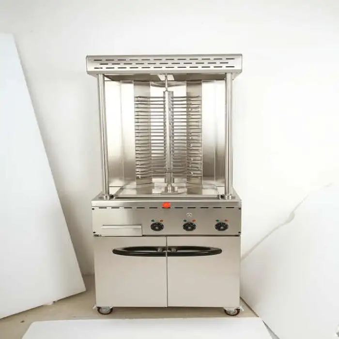 Commercial Gas Shawarma Making Chicken Kebab Machine Popular 4 Burner Gas Shawarma Machine for Restaurant