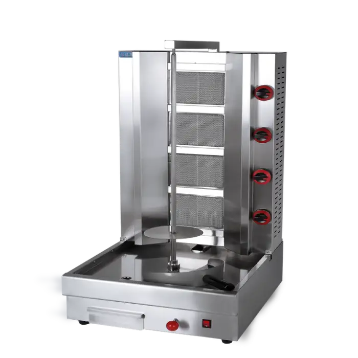 Gas Shawarma Making Chicken Kebab Machine Popular 4 Burner Gas Shawarma Machine for Restaurant