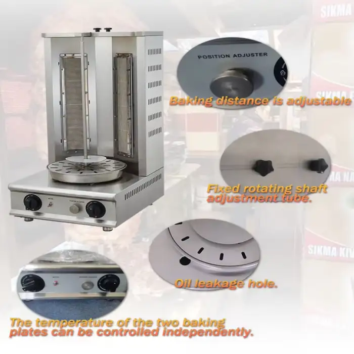 Commercial Chicken Kebab Machine Vertical Kebab Grill Electric Kebab Skewer Machine Grill Meat Shawarma Machine