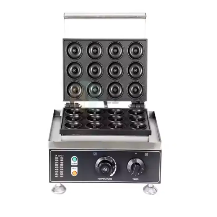 Commercial Snack Machine 12 Pieces Holes Electric Donuts Maker Mini Doughnut Machine