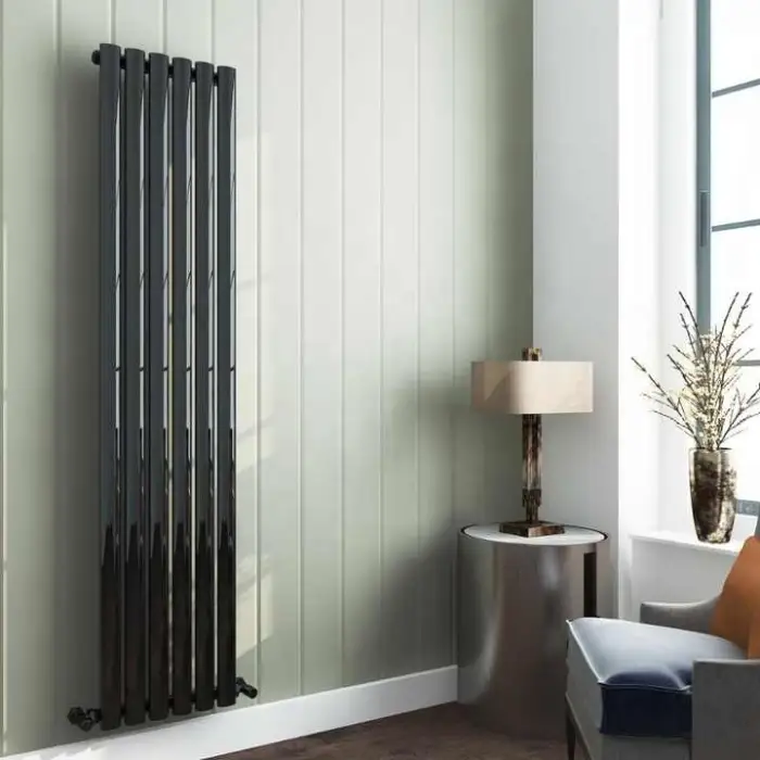 SUN-R10 VERTICAL CHROME Towel Warmer Wall Mounted Heated Towel Bar Shower Radiator