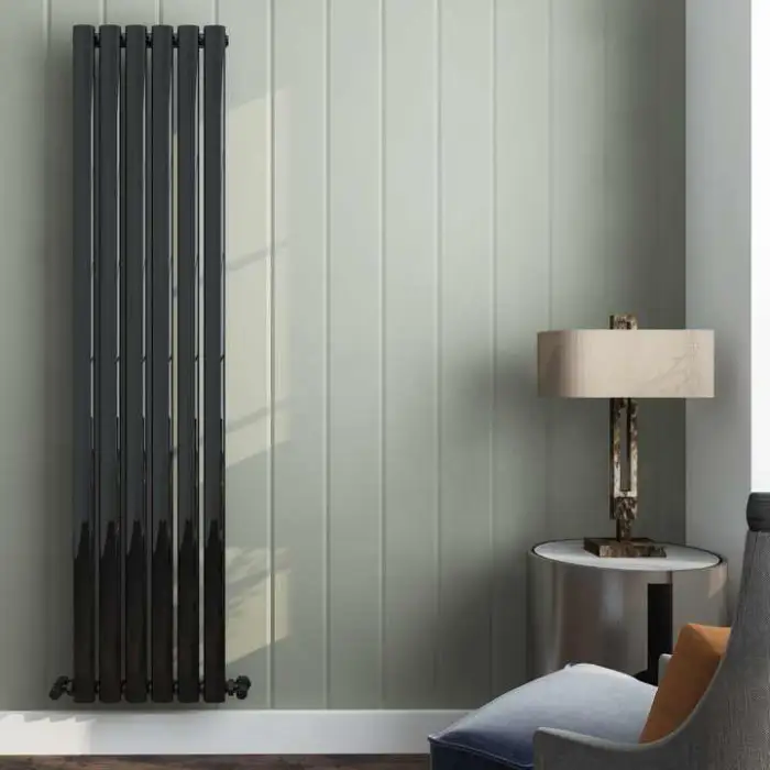 SUN-R10 VERTICAL CHROME Towel Warmer Wall Mounted Heated Towel Bar Shower Radiator