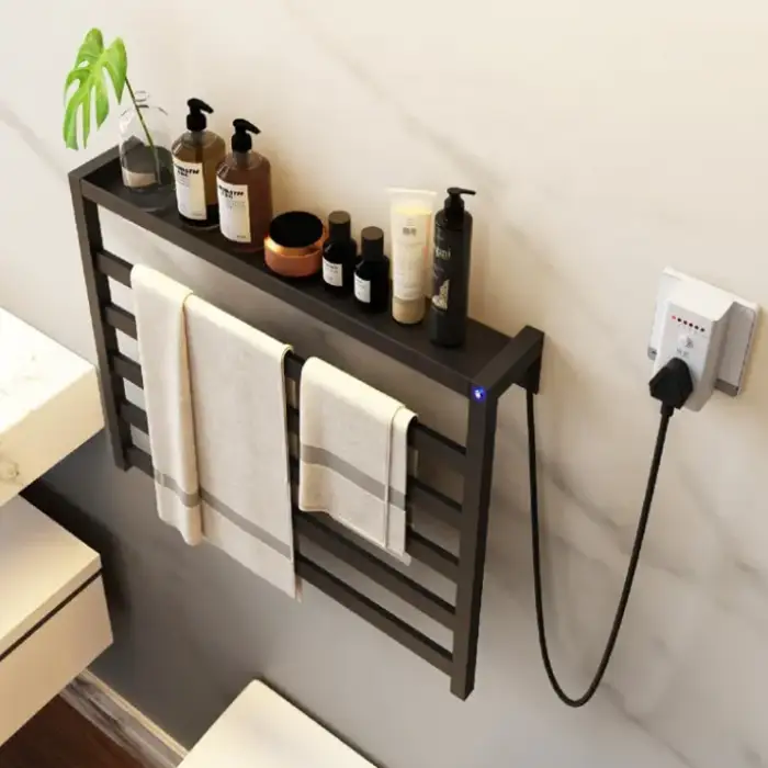 Bathroom Stainless Steel Economize Electrothermal Towel Rail, Smart Home Wall Mounted Rack Electric Towel Heater Warmer Dryer