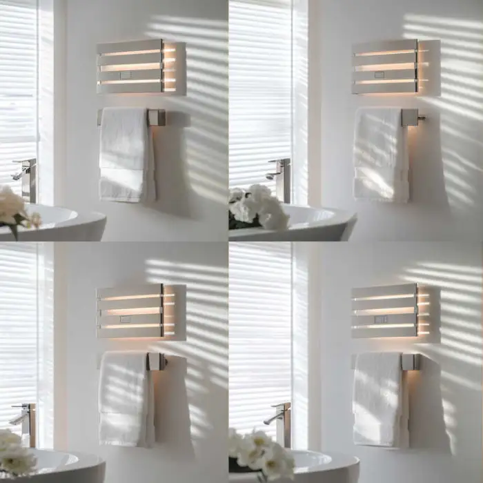 Small Electric Heated Towel Rail Speed-Heat  Towel Warmer Switch Timer Smart