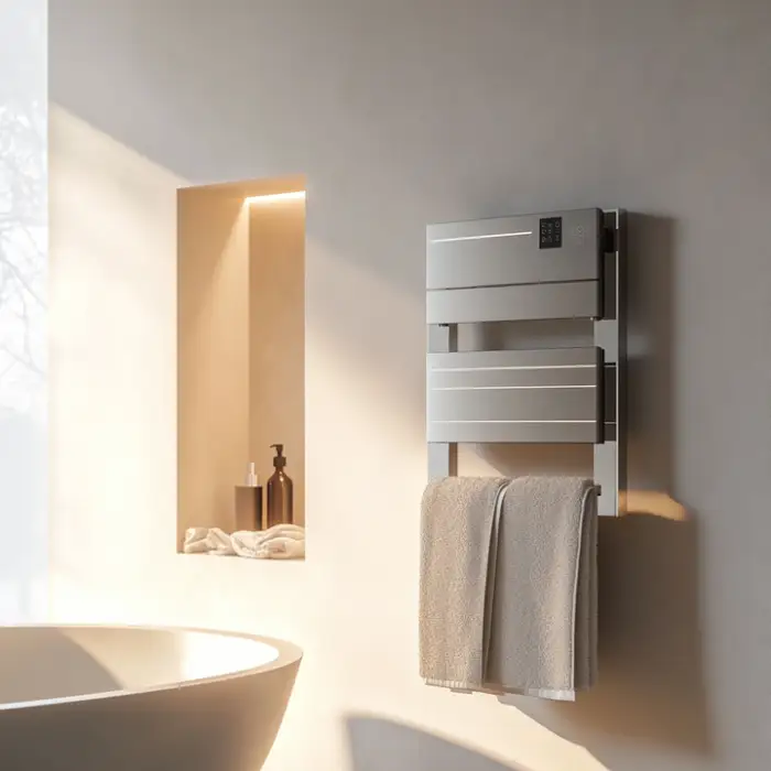 Small Electric Heated Towel Rail Speed-Heat  Towel Warmer Switch Timer Smart