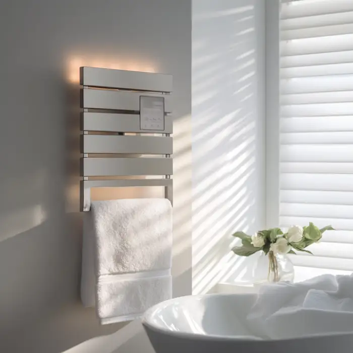 Small Electric Heated Towel Rail Speed-Heat  Towel Warmer Switch Timer Smart