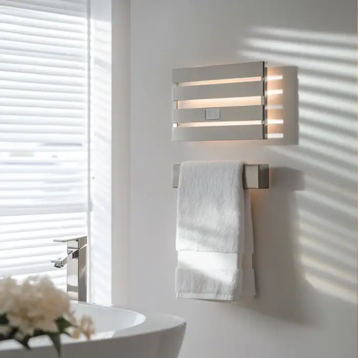 Small Electric Heated Towel Rail Speed-Heat  Towel Warmer Switch Timer Smart