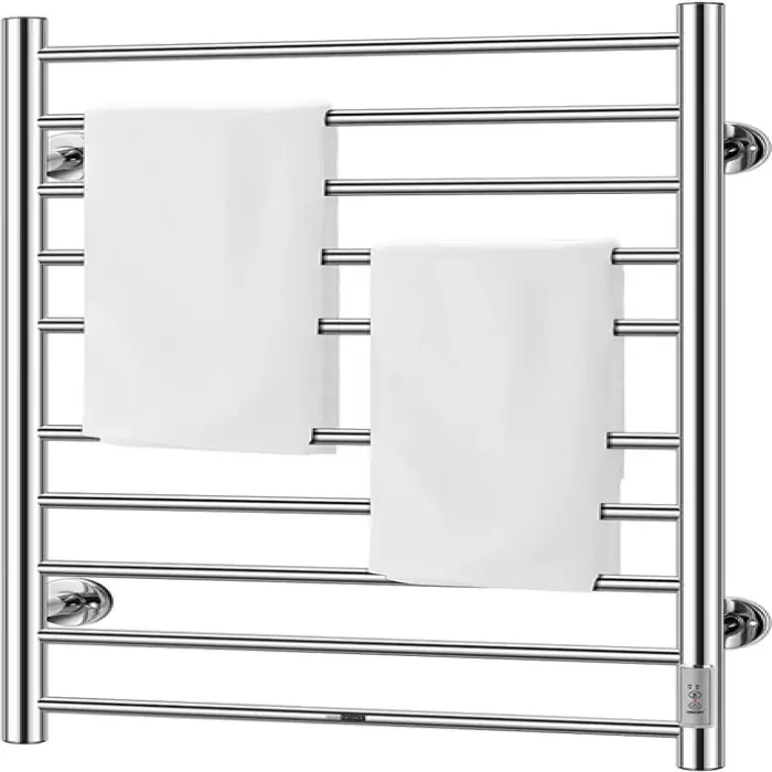Electric Heated Towel Rack for Bathroom Wall Mounted Towel Warmer Stainless Steel Bars Drying Rack