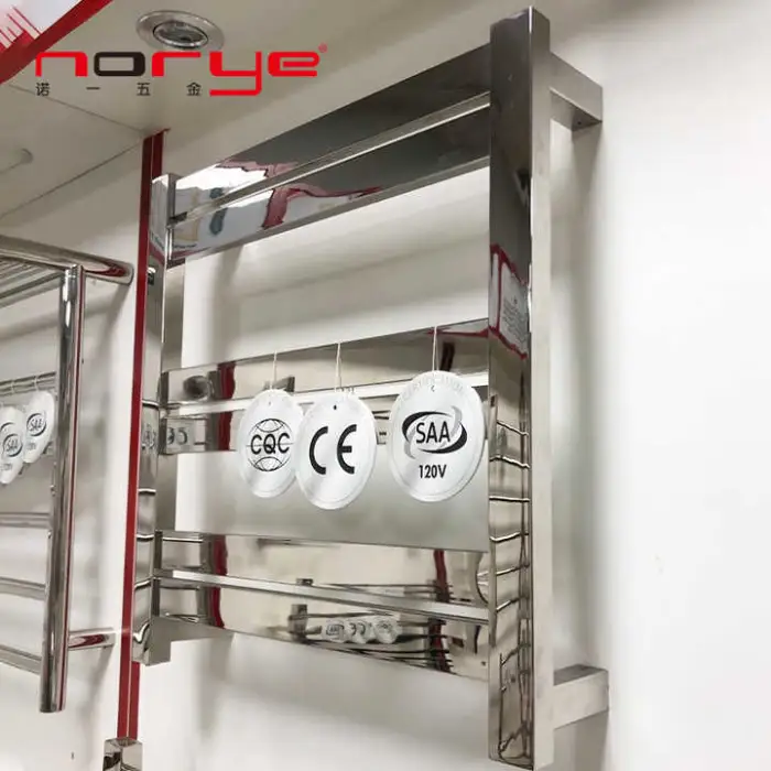 Commercial Washroom Steel Electric Heated Towel Rail Towel Rack Dryer