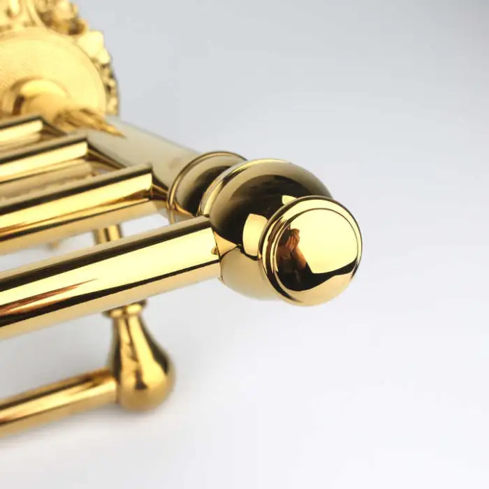 GJ1-01 Antique Rose Gold Wall-Mounted Towel Bar Elegant Brass Rack for Home Hotel Durable Copper Bathroom Accessories