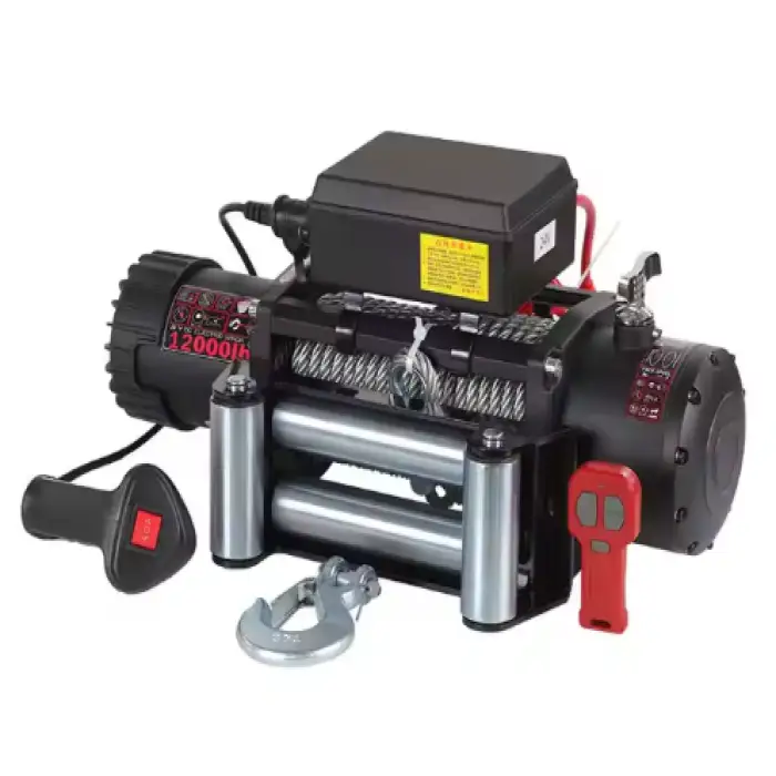 Electric Winch Offroad Self Rescue 12000lbs 12V Other Winches Nylon Rope AUTO 4x4 High Speed Truck Lifting Winch