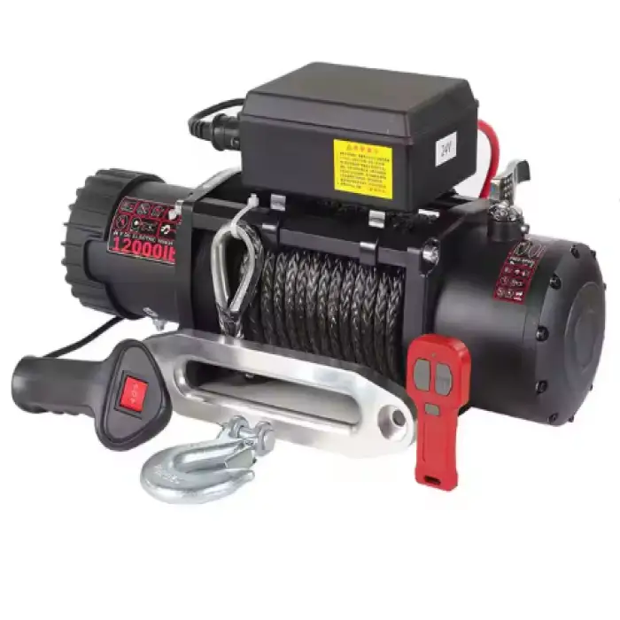 Electric Winch Offroad Self Rescue 12000lbs 12V Other Winches Nylon Rope AUTO 4x4 High Speed Truck Lifting Winch