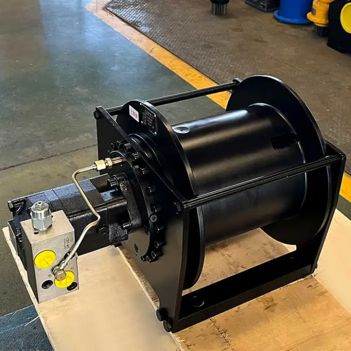 High Load Carrying Capacity Hydraulic Winch with Planetary Gearbox Electric Single Winch Anchor Gear Box for Cranes Application