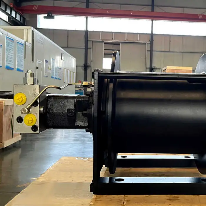 High Load Carrying Capacity Hydraulic Winch with Planetary Gearbox Electric Single Winch Anchor Gear Box for Cranes Application