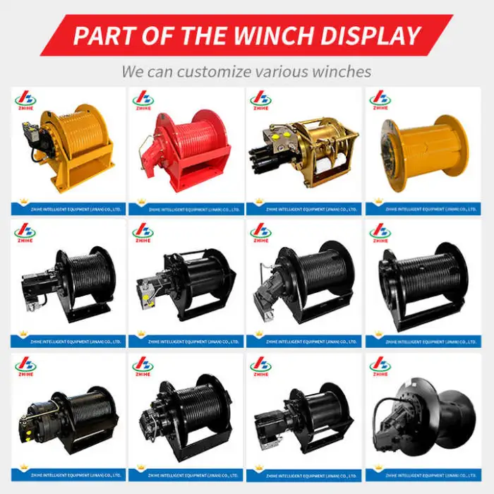 High Load Carrying Capacity Hydraulic Winch with Planetary Gearbox Electric Single Winch Anchor Gear Box for Cranes Application