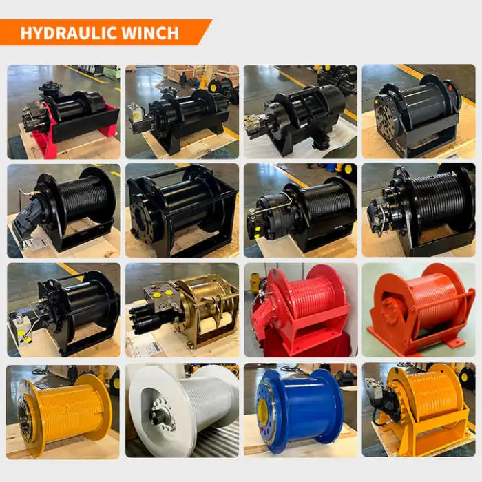 High Load Carrying Capacity Hydraulic Winch with Planetary Gearbox Electric Single Winch Anchor Gear Box for Cranes Application