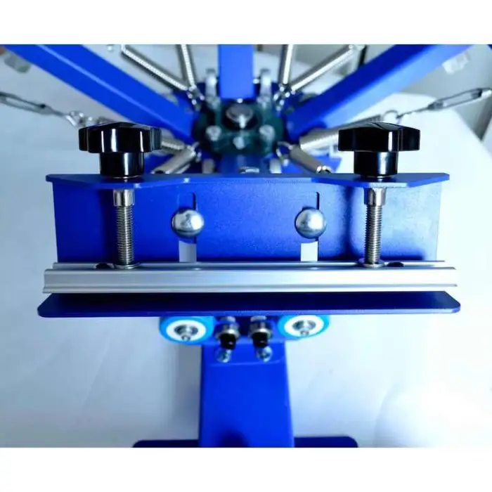4 Color 2 Station Silk Screen Printing Equipment Press Machine Four Colour Two Platen Desktop Screen Print Carousel