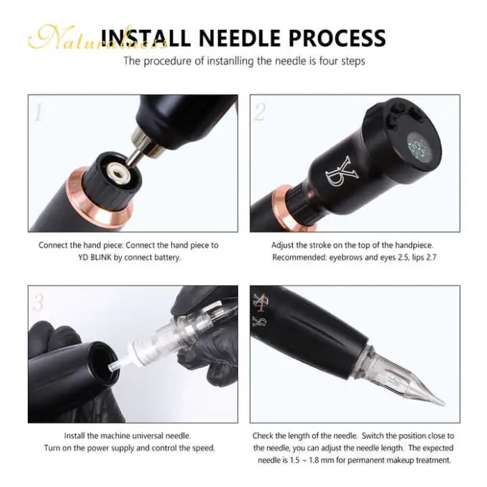 Naturaless YD Advanced Brow Embroidery System Low Vibration High Stability Beauty Studios Permanent Makeup Machines