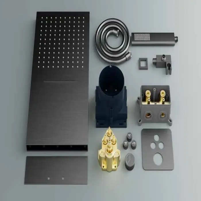 Cold Bathroom Ceiling Rainfall Shower System Waterfall Smart Thermostatic Shower Tap Wall Mounted Concealed Shower Head Set