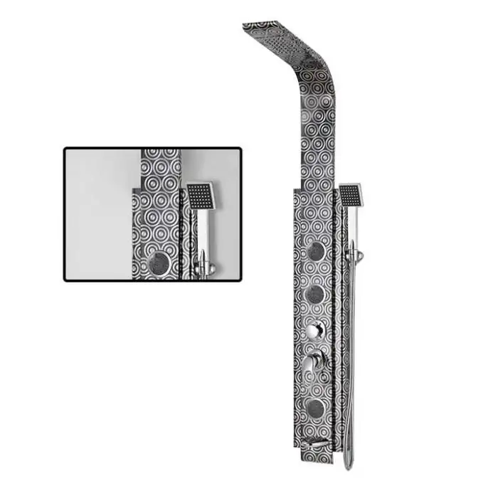 Modern Bathroom 304 Stainless Steel Wall Mounted Multifunctional Waterfall Smart Bath Set Shower Panel