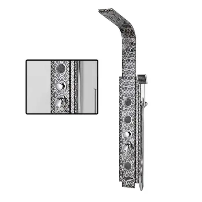 Modern Bathroom 304 Stainless Steel Wall Mounted Multifunctional Waterfall Smart Bath Set Shower Panel