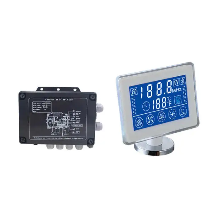 Bluetooth Underwater Light Waterfall Shower Constant Temperature BP-12 Massage Bathtub Touch Screen Controller TV Panel Box