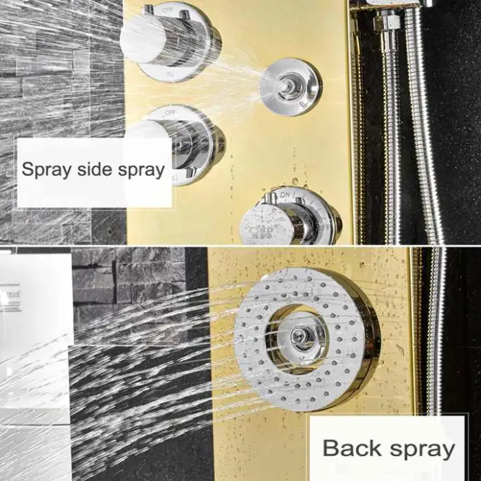 Panel Shower Large Rain Shower Panel Bathroom Parts Sets Intelligent Constant Temperature Shower Wall Panels