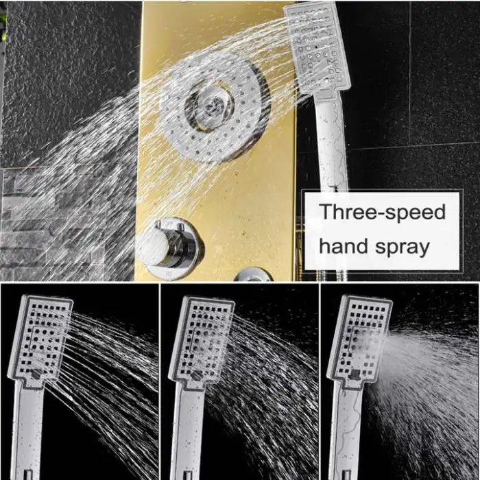 Panel Shower Large Rain Shower Panel Bathroom Parts Sets Intelligent Constant Temperature Shower Wall Panels